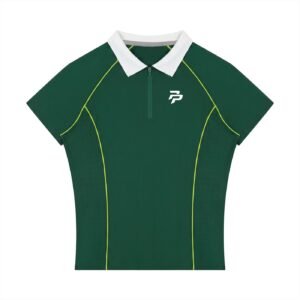 Padel Pals Women’s Slim Fit Quarter-Zip Polo Shirt